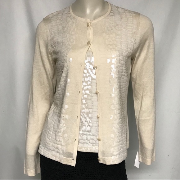 NWT St John sequined sweater set - Picture 2 of 8